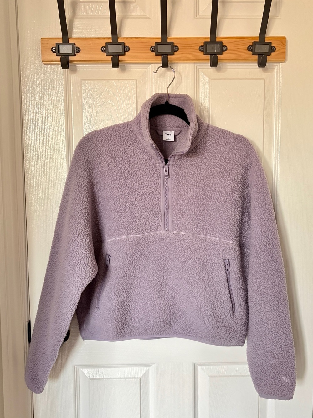 TNA Lavender Lilac Sherpa Half-Zip Pullover